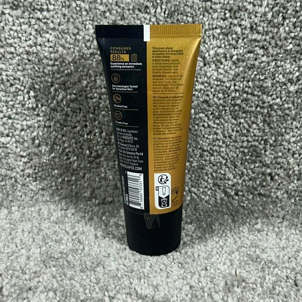 MANSCAPED Crop Soother Aftershave Lotion Mens 2oz Black Gold‎ Groin Care